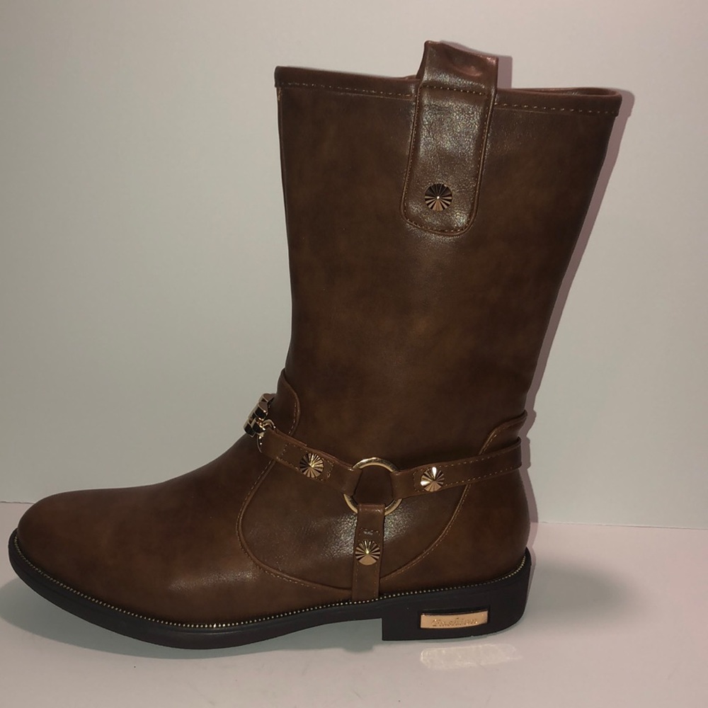 Brown Mid-Calf Boot